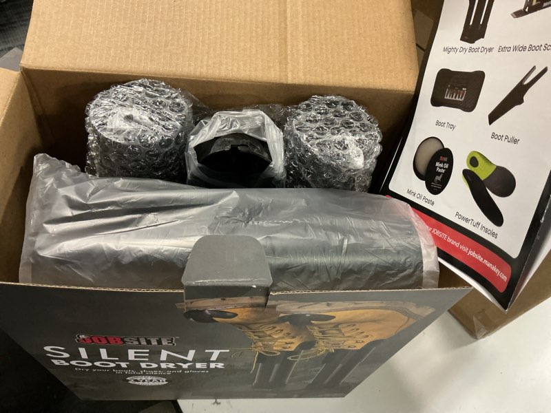 Condition photo showing New/Like New for JobSite Boot Dryer - Silent Shoe Dryer & Warmer For Work Boots, Gloves & Shoes - Fanless Convection Dry - Helps Reduce Odor