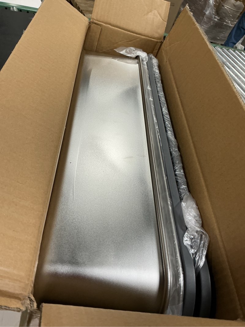 Condition photo showing Good Condition for 2pack stainless steel litter box, extra large litter boxes for big cats, xl metal cat litter box with lid high sides, anti-urine leakage, non-sticky, scoop included dark grey xl