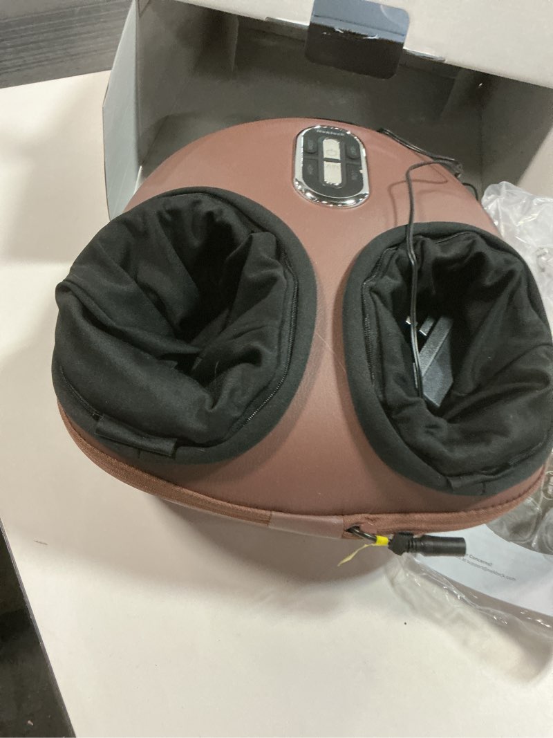 Condition photo showing Good Condition for Nekteck Shiatsu Foot Massager Machine with Soothing Heat, FSA Eligible Air Compression Deep Kneading Therapy, Improve Blood Circulation and Foot Wellness, Relax for Home Office Use, HSA Eligible Brown