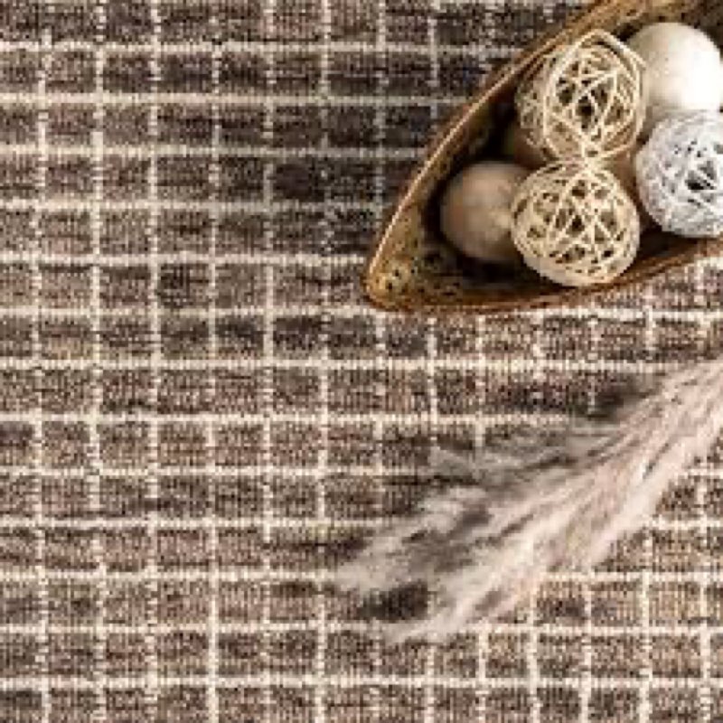katasha checked wool area rug