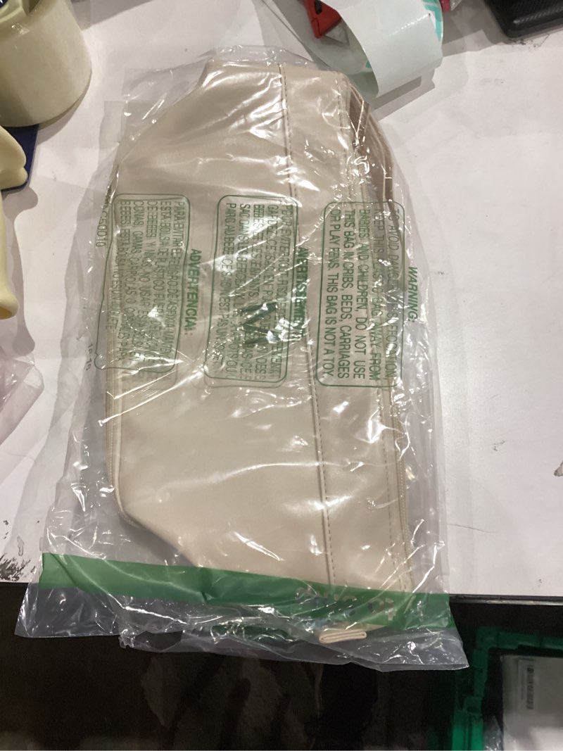 Condition photo showing New/Like New for Birthday Gifts for Women, Initial Large Makeup Bag, Personalized Double Layer Cosmetic Bag with Makeup Brush Organizer, Waterproof, PU Leather Travel Toiletry Bag,Bride Gift Monogrammed Gifts Beige M