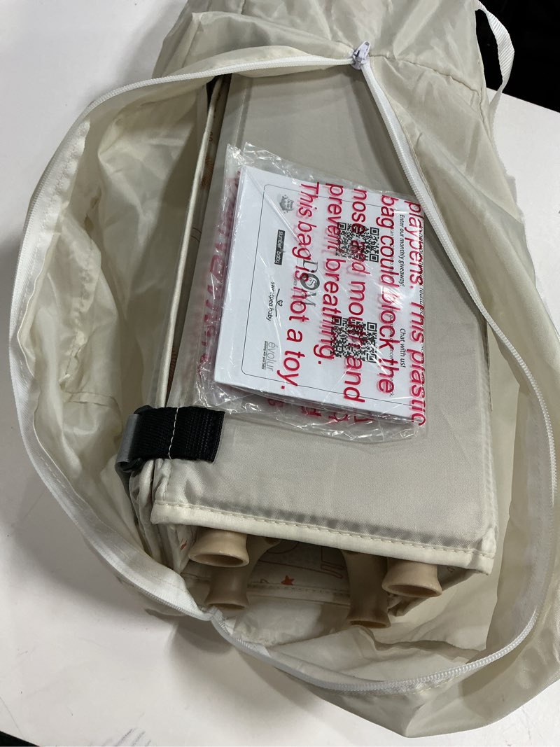 Condition photo showing Good Condition for Dream On Me Zodiak Baby Playard, Breathable Mesh Sides, Soft Comfortable Mattress, Quick & Easy to Fold with Travel Carry Bag, Compact Space Saving Design - Beige