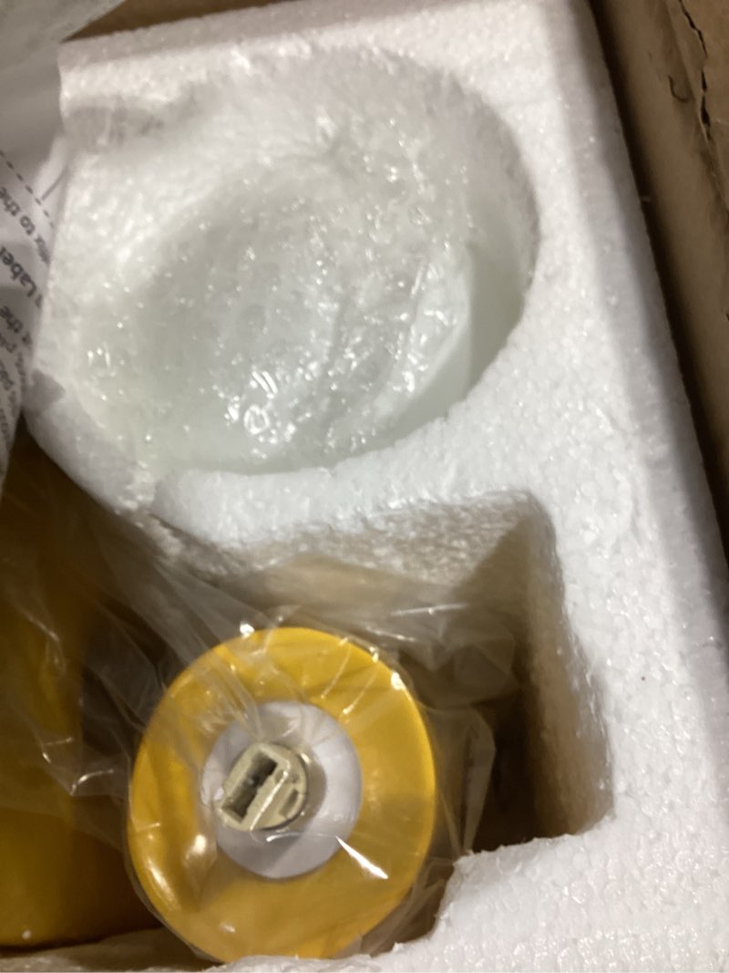Condition photo showing New/Like New for modern yellow table lamp bauhaus resin table light aesthetics milk white globe glass light fixtures for bedside bedroom living room kid’s room corner office