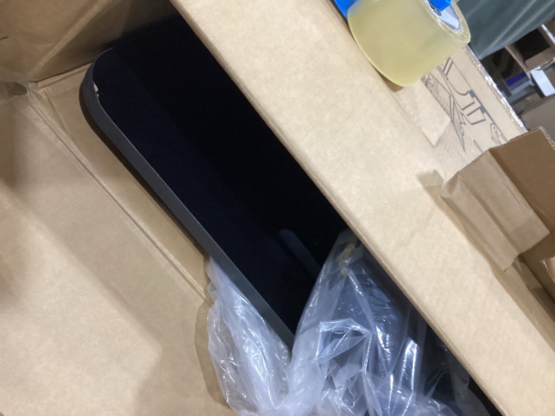 Condition photo showing As Is for Mobile Folding Desk 25 Inch - No Assembly Sit-Stand Desk,Height Adjustable Rolling Laptop Desk, Space-Saving Portable Desk with Wheels for Home Office Craft & Study, Black