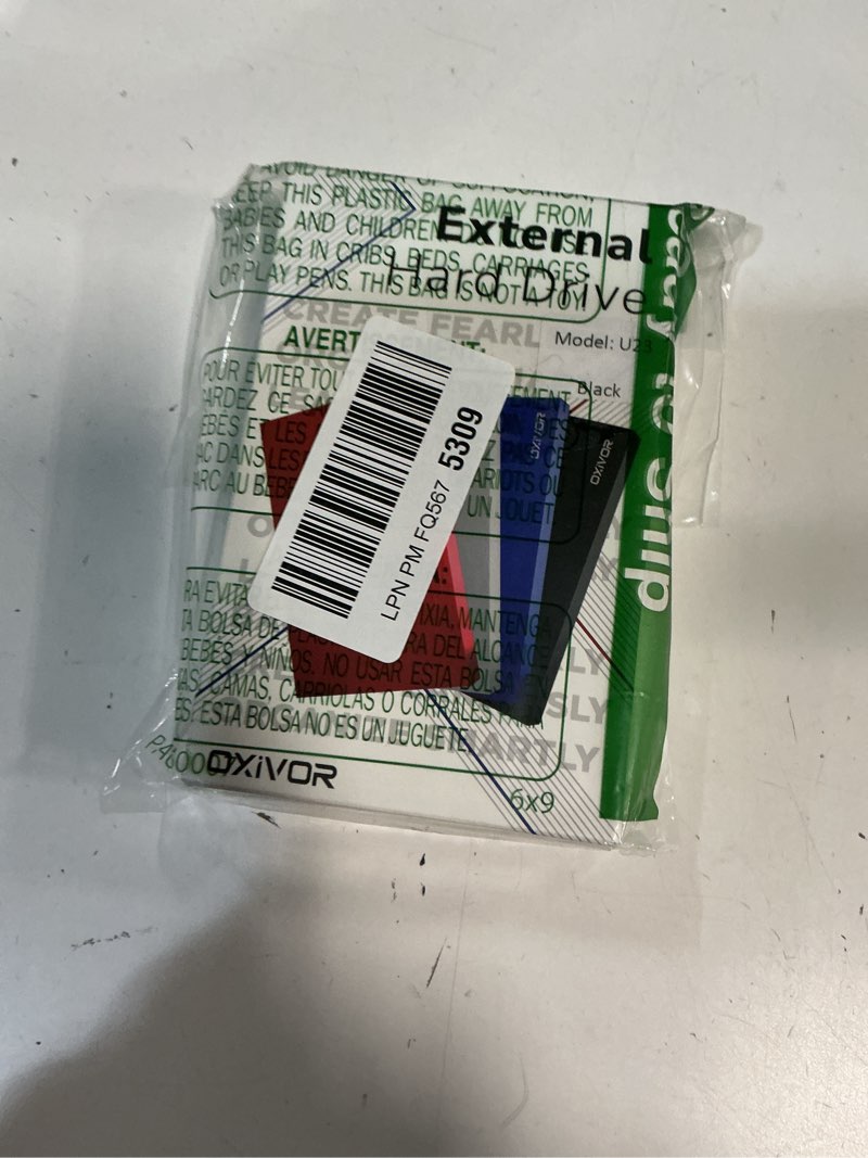 Condition photo showing New/Like New for 1TB External Hard Drive USB 3.0, Portable 2.5-Inch External HDD Backup Storage for Laptop, PC, Mac, Gaming Console (PS3/PS4) – Black 1TB Black