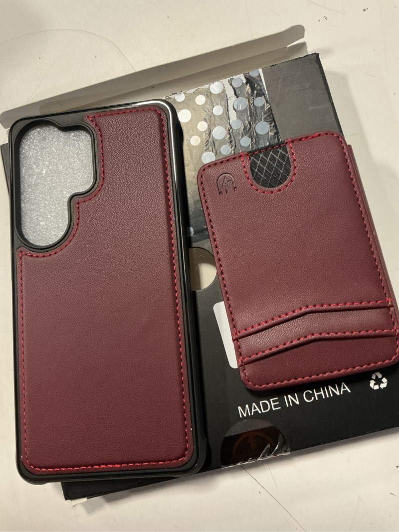Condition photo showing New/Like New for for samsung galaxy s26 ultra case wallet compatible with magsafe, rfid blocking magnetic card holder 2 in 1 detachable kickstand shockproof phone case for galaxy s26 ultra 6.9" wine red for galaxy s26 ultra - 6.9'' wine red