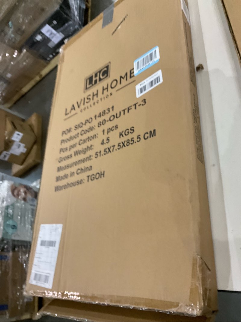 Condition photo showing As Is for Folding Table - Lightweight Portable Folding Desk - Small Plastic Table for Camping, Playing Cards, and Crafting by Everyday Home (Black) 30-inch-wide Black