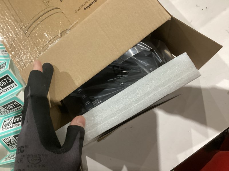 Condition photo showing New/Like New for Mini Single Serve Coffee Maker for K Cup and Ground Coffee, Fast Brew One Cup Coffee Machine with Descaling Reminder and Water Window, 6 to 12 oz. Brew Sizes, Black Black 9.45 Inches