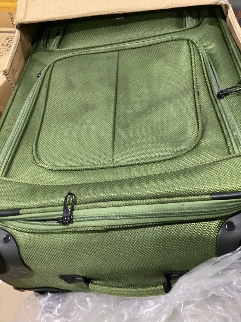 Condition photo showing Good Condition for swissgear sion softside expandable spinner luggage durable lightweight travel suitcase, evergreen, checked-medium 25-inch checked-medium 25-inch evergreen