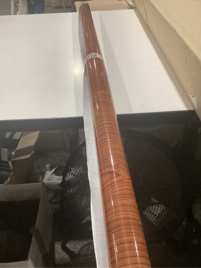 Condition photo showing Good Condition for vvivid red cedar high gloss wood grain faux finish textured vinyl wrap film for home office furniture diy easy to install no mess 2ft x 4ft