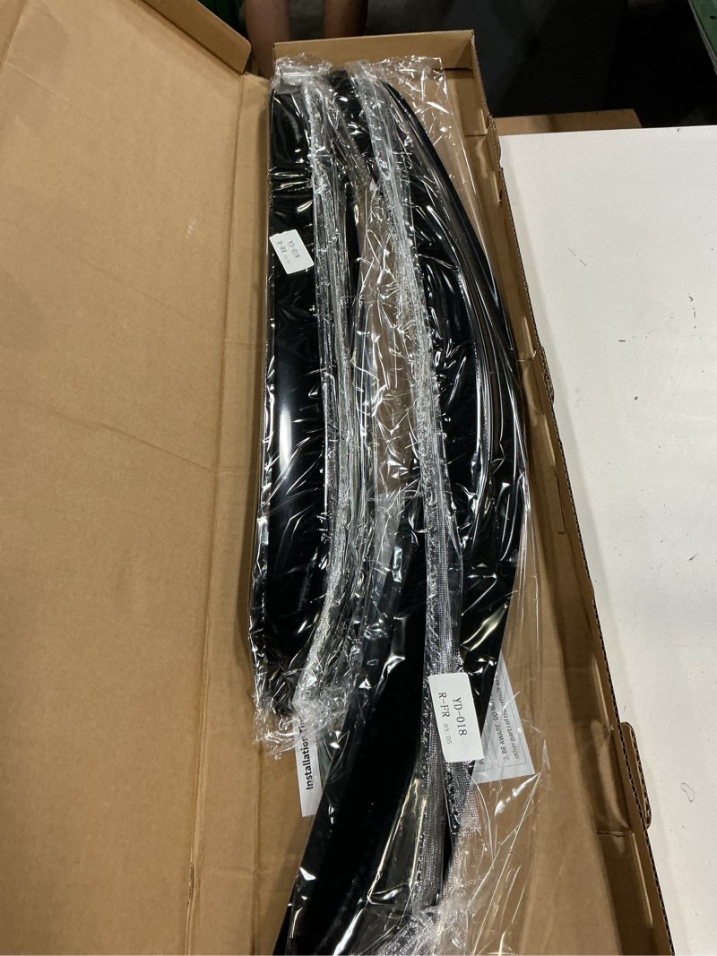 Condition photo showing New/Like New for window visors rain guards for 2007-2014 chevy tahoe/gmc yukon, out-channel window vent wind deflectors visors shades for 07-14 tahoe/yukon