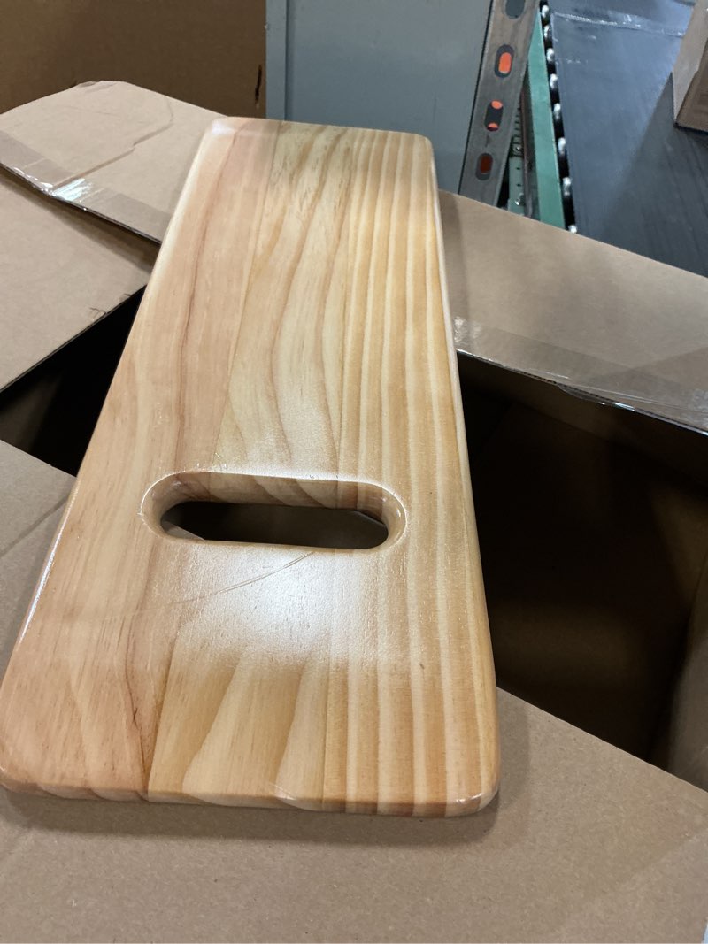 Condition photo showing As Is for Transfer Board and Slide Board with Handles,Made of Heavy-Duty Wood, Mobility Aid for Senior,Handicap,Holds up to 500 Pounds,24x8x0.75"…… Yellow 24*8*0.75"