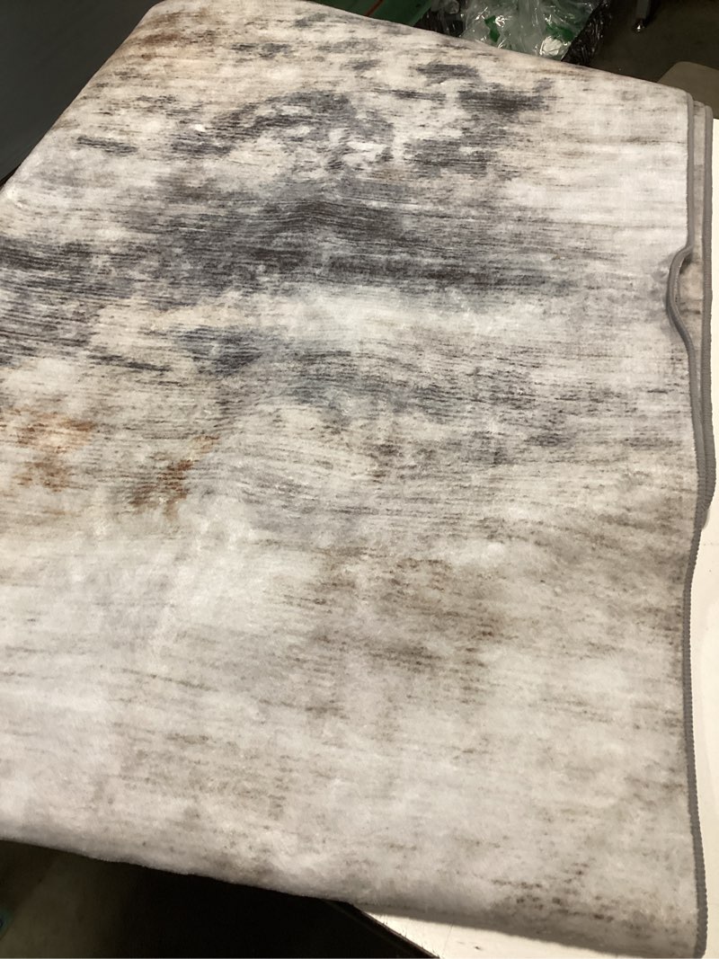 Condition photo showing As Is for rugsreal small area rug 2x3 entryway mat with rubber backing stain resistant throw carpet modern solid color bath mat contempowary washable rug for living room bedroom dining room kitchen, taupe 2x3 taupe 2' x 3' (rectangular)
