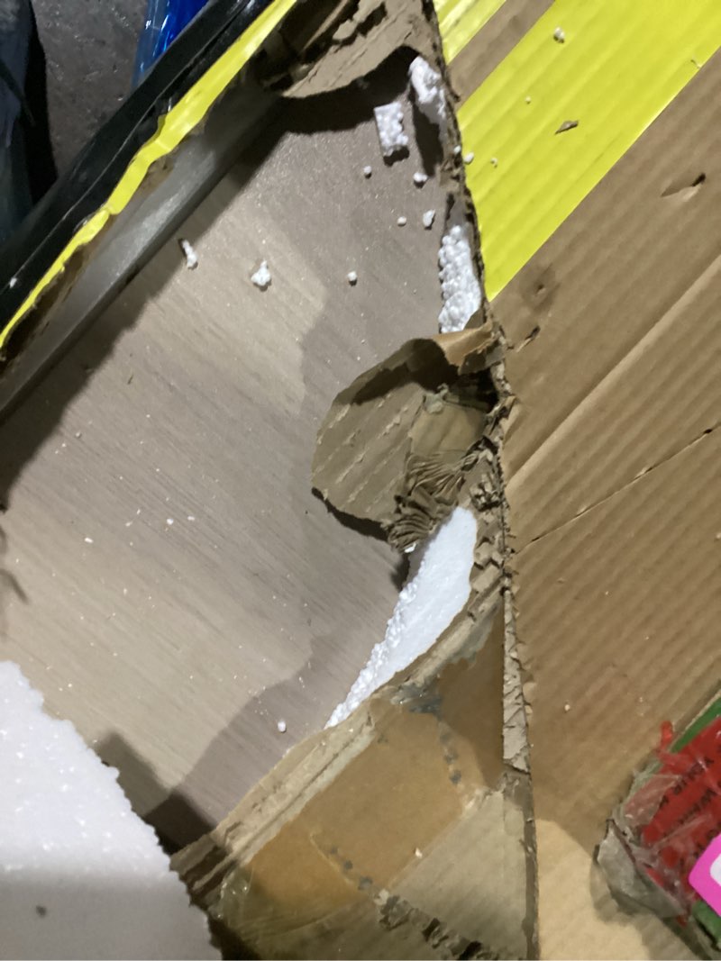 Condition photo showing Good Condition for DWVO Queen Size Farmhouse Bed Frame with 47.2" Headboard & Charging Station, Platform Bed Frame with 2 Storage Shelves, Noiseless, No Box Spring Needed, White