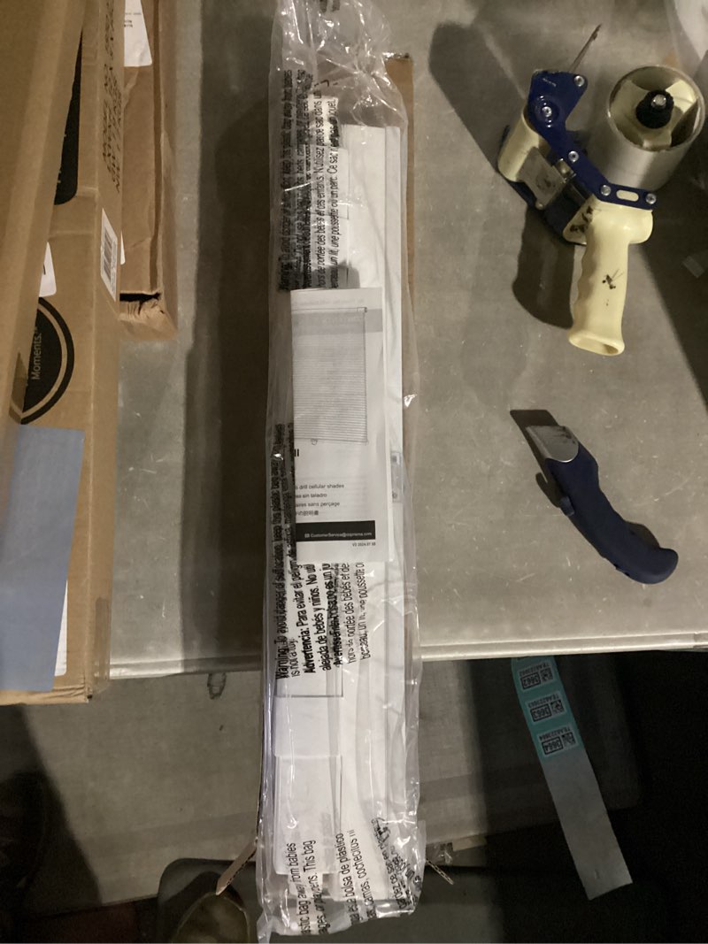 Condition photo showing New/Like New for blackout cellular shades cordless no tools no drill windows blinds easy to install thermal insulated noise reduction honeycomb shades for home,blackout-white,customize size
