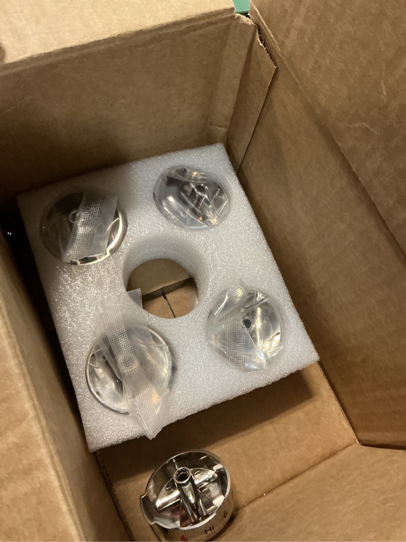 Condition photo showing As Is for 5304509064 stove knobs replacements,5 pack range oven replacement replaces 5304509929,gas range stove knobs compatible with frigidaire gallery gas