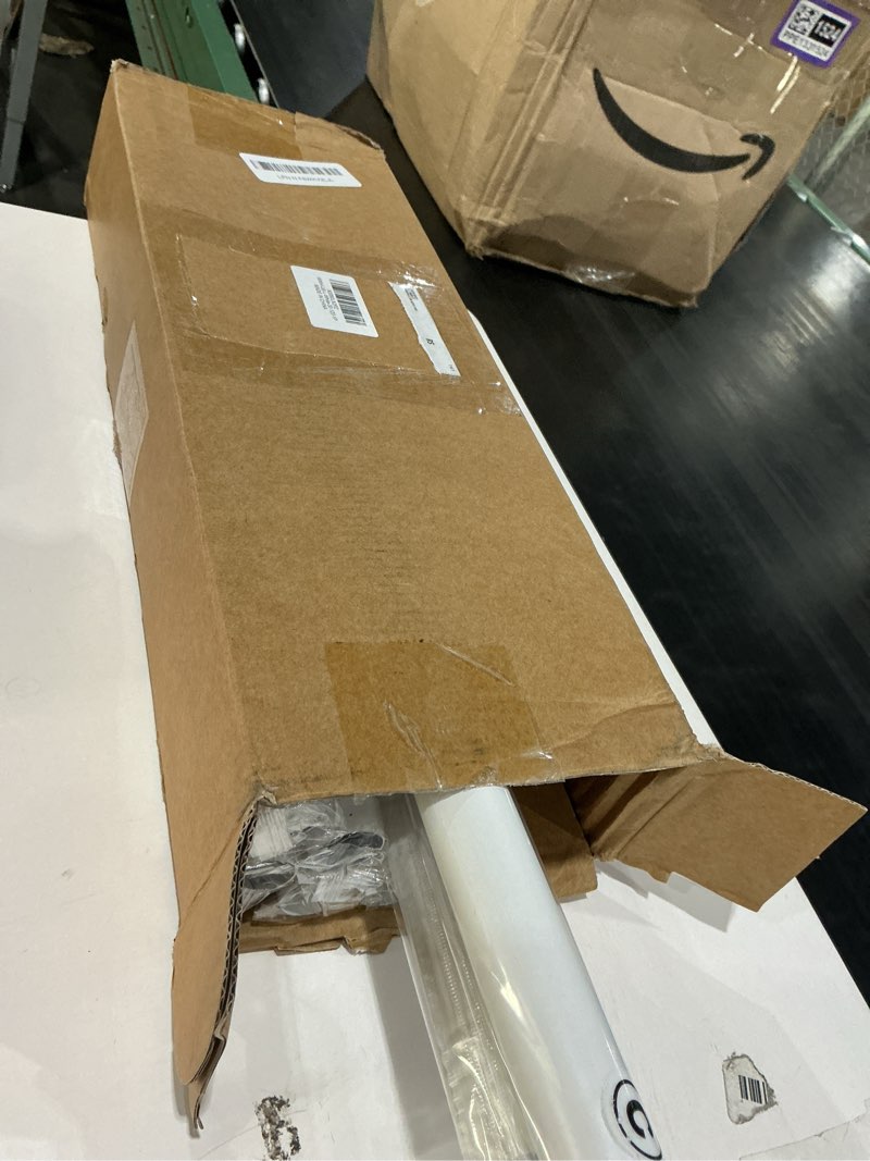 Condition photo showing Good Condition for 30-120 inch wrap around curtain rod 1" diameter for 30-114 windows, adjustable curtains rod, white industrial curtain rods for windows heavy duty window treatment rods for blackout curtains 1 pack white 30" to 120"/1 pack
