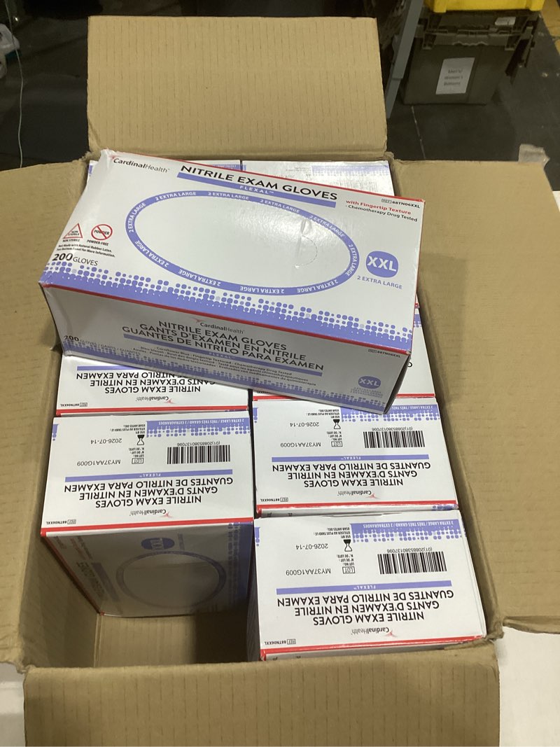 Condition photo showing New/Like New for cardinal health™ flexal nitrile exam gloves large (pack of 2000) case of 2000 gloves