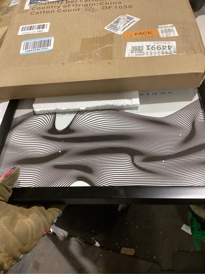 Condition photo showing As Is for MCS Single Matte Record Album Frame, 15x15 Record Frame, Black to Display One LP Vinyl Record Jacket (1-Pack) Black 15x15 1-Pack