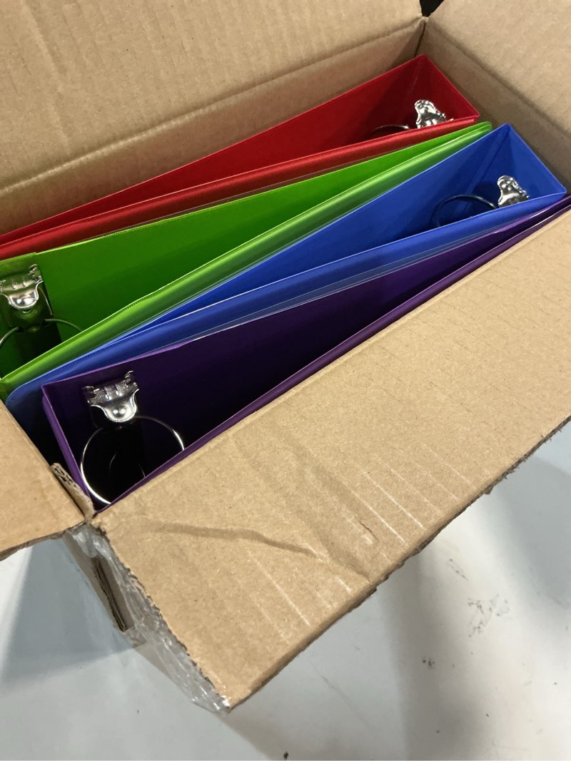 Condition photo showing Good Condition for Amazon Basics 3 Ring 1.5 inch Binder, Round Rings, Assorted Colors, 4 Pack Assorted 1.5"