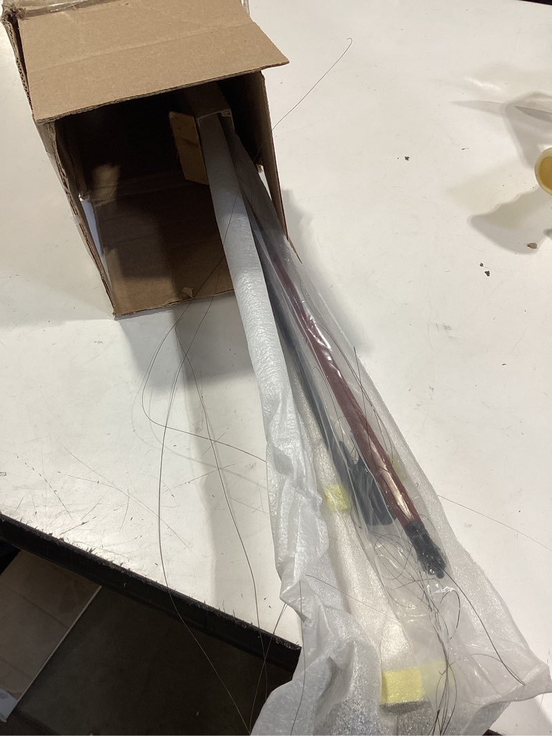Condition photo showing As Is for yinfente violin bow 4/4 full size brazilwood baroque style natural black bow horse hair well balance