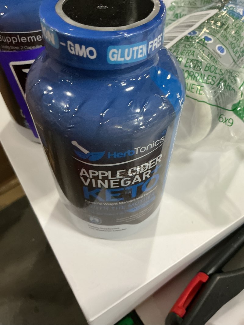 Condition photo showing New/Like New for exp 02/29))herbtonics apple cider vinegar + keto bhb capsules | glp-1 support for appetite, cravings & weight management | metabolism support with satiety support | 240 capsules - 4 month supply 240 count