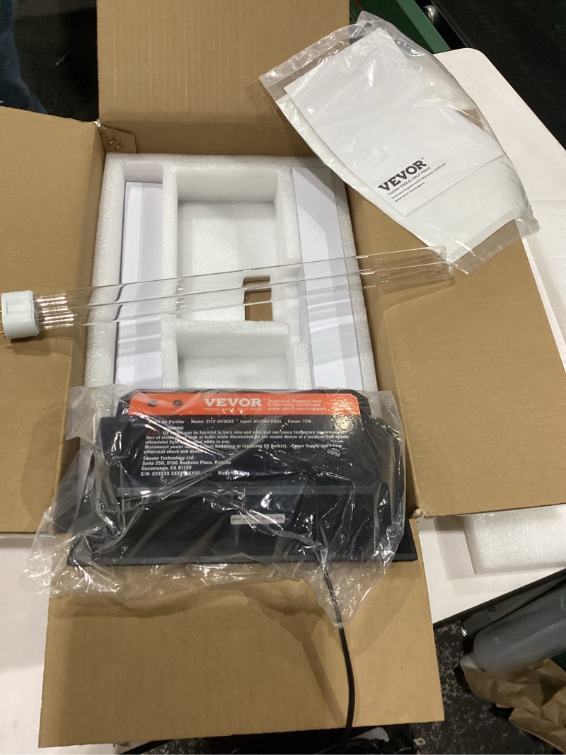 Condition photo showing New/Like New for vevor hvac air purifier whole house, 72w 16inch, uv uvc light in duct for ac (air conditioning) duct, air scrubber with 2 replacement bulb, hvac uv lights for ac systems
