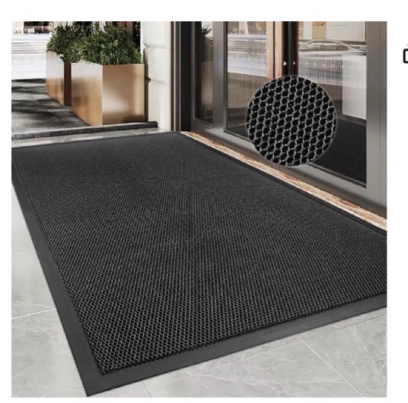 azadx indoor outdoor door mat 47"x 70" doormat for entry heavy duty front door mat stretch mesh dirt