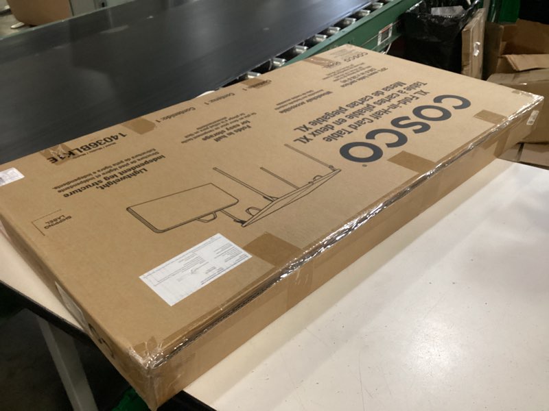 Condition photo showing New/Like New for coscoproducts cosco xl 38.5" fold-in-half card table w/handle, black, indoor & outdoor, wheelchair accessible