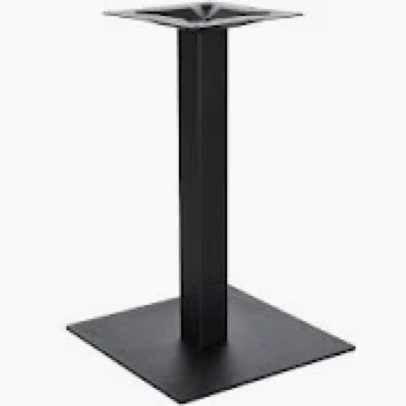 Flash Furniture Column Table Stand with Welded Square Plate Black