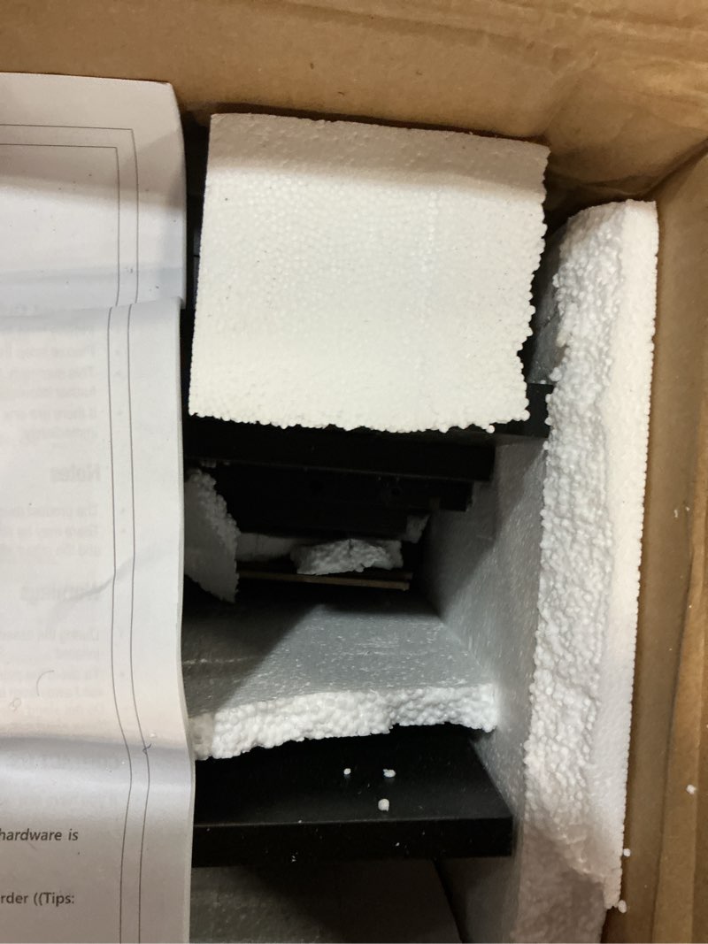 Condition photo showing As Is for TEENFON Storage Cabinet with 4 Doors, Kitchen Cabinet with 6 Door Shelves, Kitchen Pantry for Living Room, Dining Room, Bathroom, Black