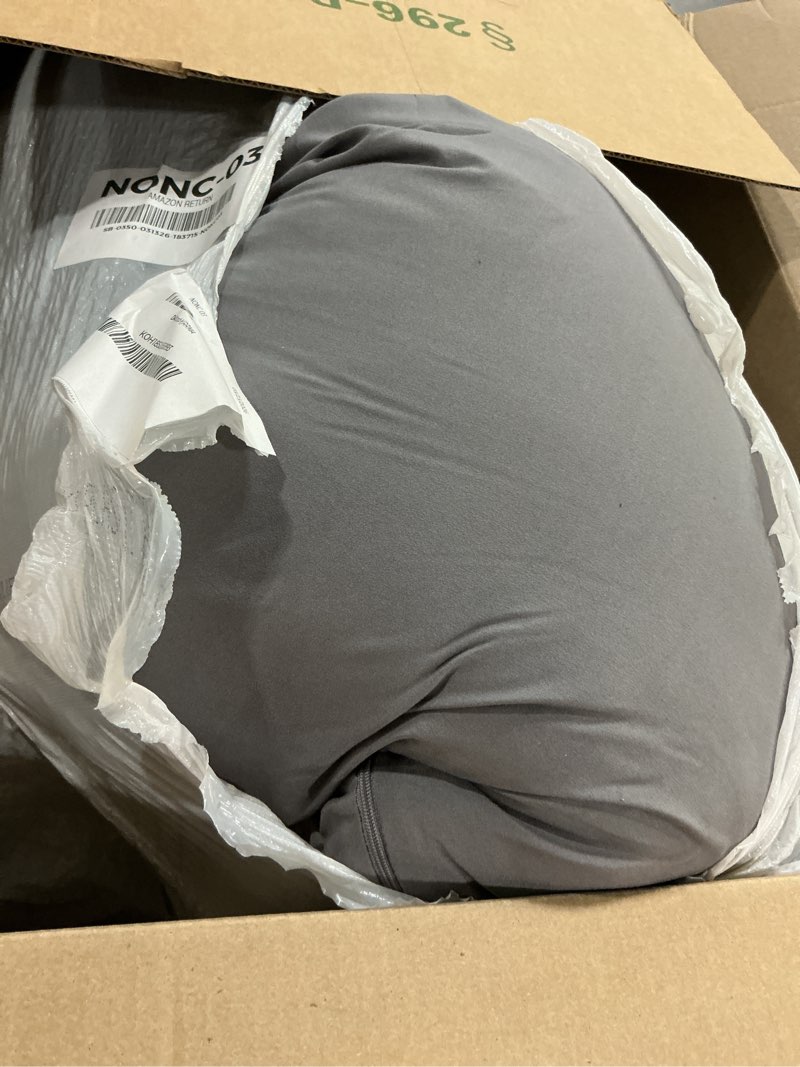 Condition photo showing As Is for zzzhen pregnancy pillow for sleeping, g shaped maternity pillow - 56 inch with grey microfiber removable cover, multi- use and support back, hips, legs, belly for pregnant women sleeping grey light 56 inch