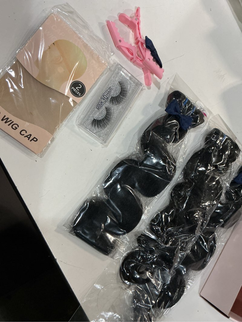 Condition photo showing As Is for 18a raw human hair bundles body wave 22 22 22 inch, 100% real bundle human hair 3 bundles, triple lifespan virgin remy hair natural color (22 22 22 inch)
