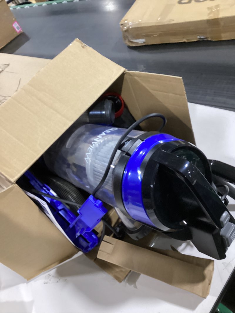 Condition photo showing As Is for Bissell CleanView Upright Bagless Vacuum Cleaner with Active Wand, 3536 Black/Cobalt Blue