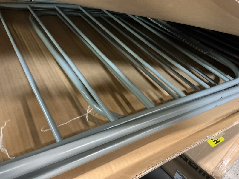 Condition photo showing Good Condition for SONGMICS Clothes Drying Rack, with Sock Clips, Metal Laundry Rack, Foldable, Space-Saving, Free-Standing Airer, with 2 Height-Adjustable Gullwings, Indoor Outdoor Use, Gray ULLR052G01 2 Tiers Gray