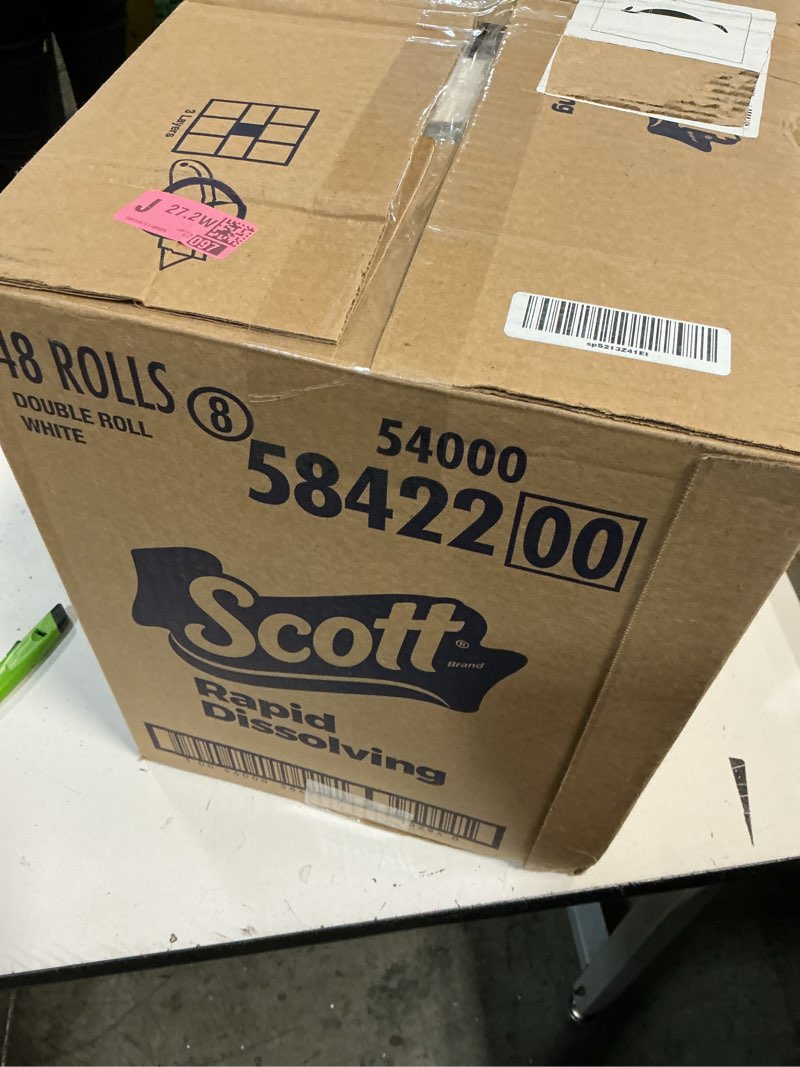 Condition photo showing New/Like New for scott rapid-dissolving toilet paper, 48 double rolls, septic-safe, toilet paper 231 sheets (pack of 48)
