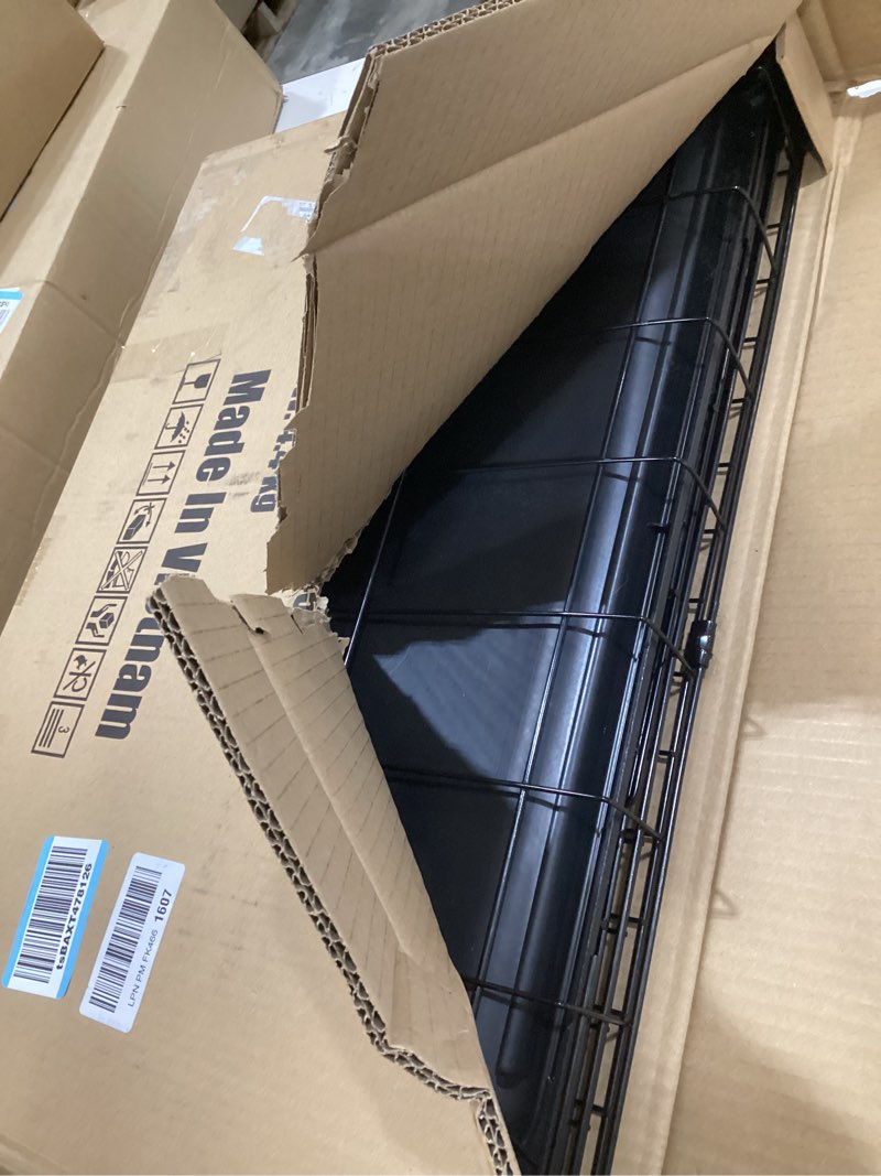 Condition photo showing Good Condition for FDW Dog Crate for Small Dogs 24 Inch Folding Metal WirePet Cage Double Door W/Divider Panel Indoor Outdoor Kennel Leak-Proof Plastic Tray,Black Black 24 Inch Double Door