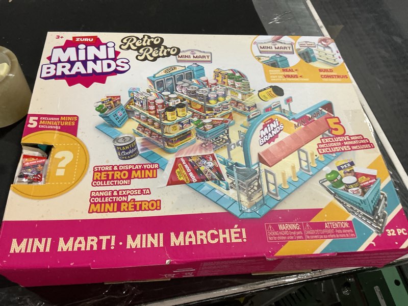 Condition photo showing As Is for Mini Brands Retro Mini Mart with 5 Minis, Amazon Exclusive Playset, by ZURU – Real Miniature Collect