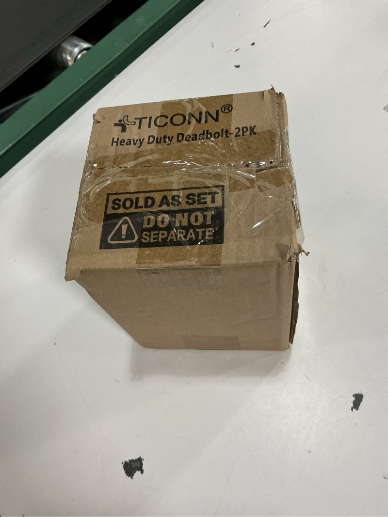 Condition photo showing New/Like New for TICONN Matte Black Door Handle Heavy Duty, Reversible Square Door Lever for Bedroom, Bathroom, Rooms (Deadbolt Only, 2 Pack)