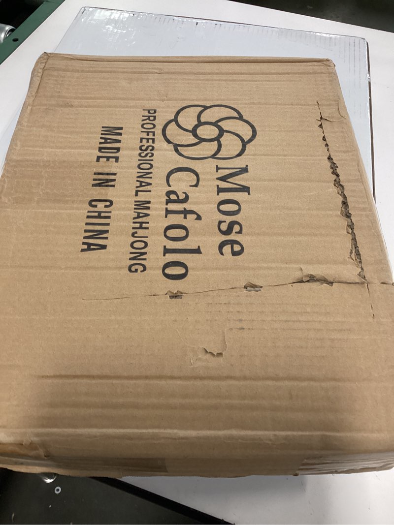 Condition photo showing New/Like New for Mose Cafolo Chinese Mahjong Game Set 1.5" X-Large 144 Numbered White Ivory Color Melamine Tiles with Carrying Travel Case,Complete Majiang, Majong, Mah-Jongg Game Set Ivory White Tiles