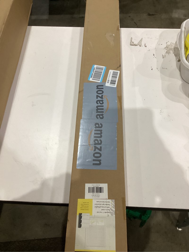 Condition photo showing New/Like New for Blinds for Indoor Windows 1" Vinyl L-Shaped Slats Cordless Mini Blinds for Home, 43" W × 72" H - White White 43" W × 72" H