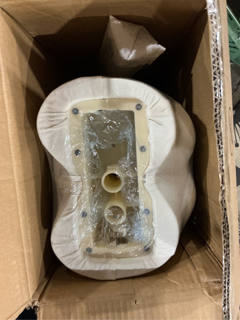 Condition photo showing As Is for EaseHome Dress Form Mannequin Body, Female Mannequin Torso with Detachable Silvery Metal Stand and Rectangular Base for Clothing Dress Jewelry Display, Adjustable Height 50”-70” Beige Body Beige Body Silvery Base