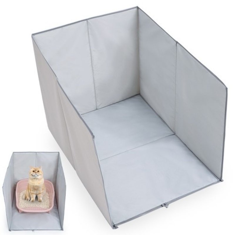 Cat Litter Box Cover with Bottom Mat, Waterproof, Scratch Resistant, Universal Size Litter Box Enclo