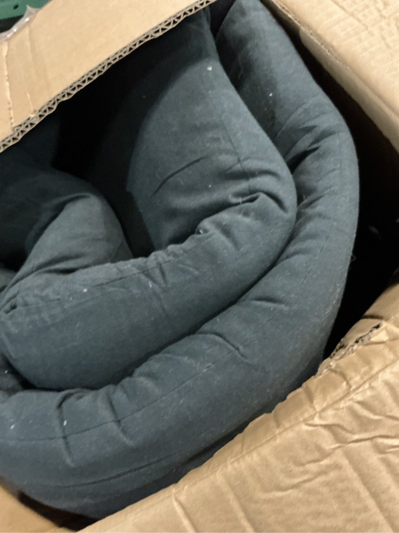 Condition photo showing As Is for syrinx water resistant japanese futon mattress, full size 75"x54", 2.5 inch thick japanese floor mattress tatami mat, foldable floor bed sleeping pad for dormitory guest room camping black full(75"l x 54"w x 2.5"th)