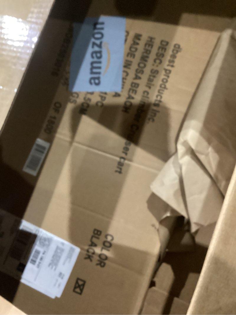 Condition photo showing As Is for dbest Products Stair Climber Cruiser Cart Shopping Grocery Rolling Folding Laundry Basket on Wheels Foldable Utility Trolley Compact Lightweight Collapsible, Black Stair Climber Black