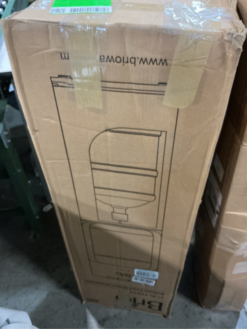 Condition photo showing As Is for Brio Bottom Loading Water Cooler Dispenser for 5 Gallon Bottles - 3 Temperatures with Hot, Room & Cold Spouts, Child Safety Lock, LED Display with Empty Bottle Alert, Stainless Steel