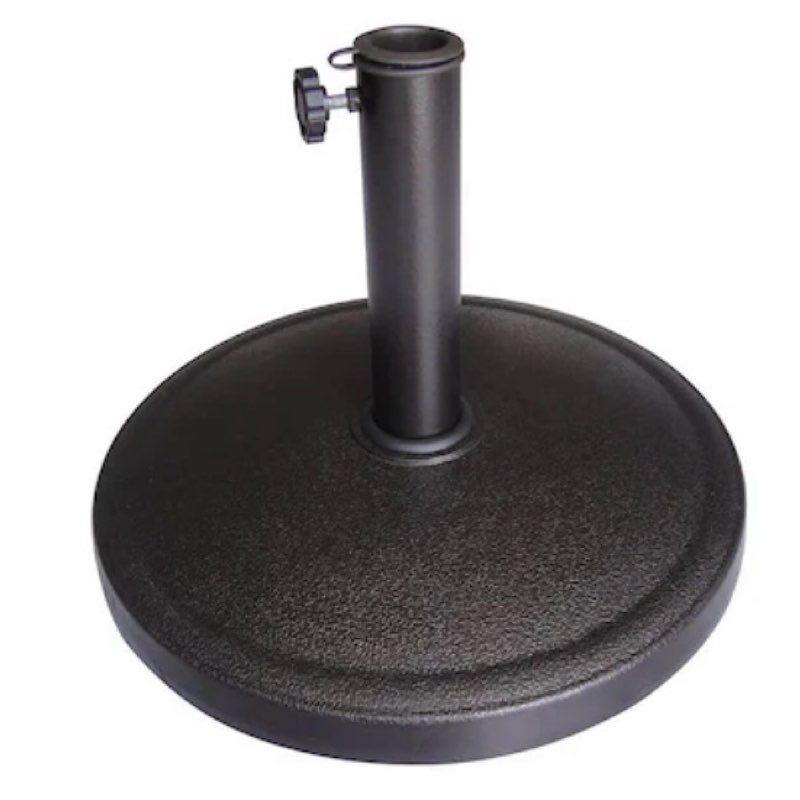 style selections 22-lb brown hdpe plastic patio umbrella base