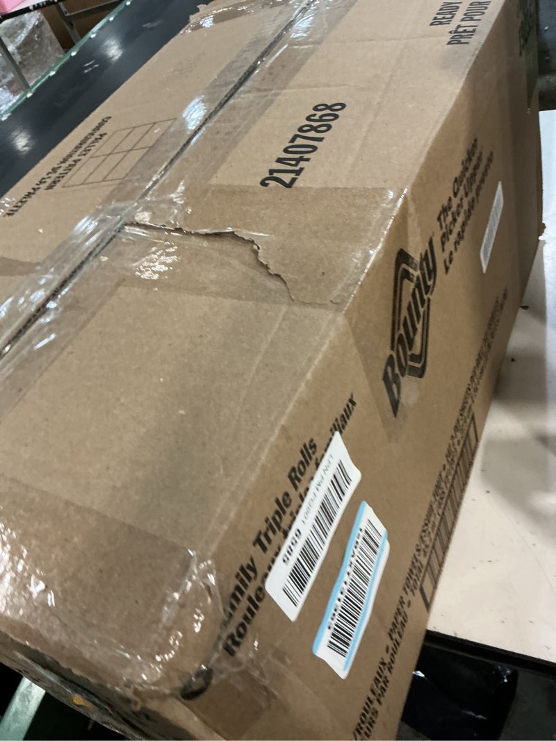 Condition photo showing New/Like New for bounty quick-size paper towels, white, 8 family triple rolls = 27 regular rolls family triple 8 rolls (141 sheets)