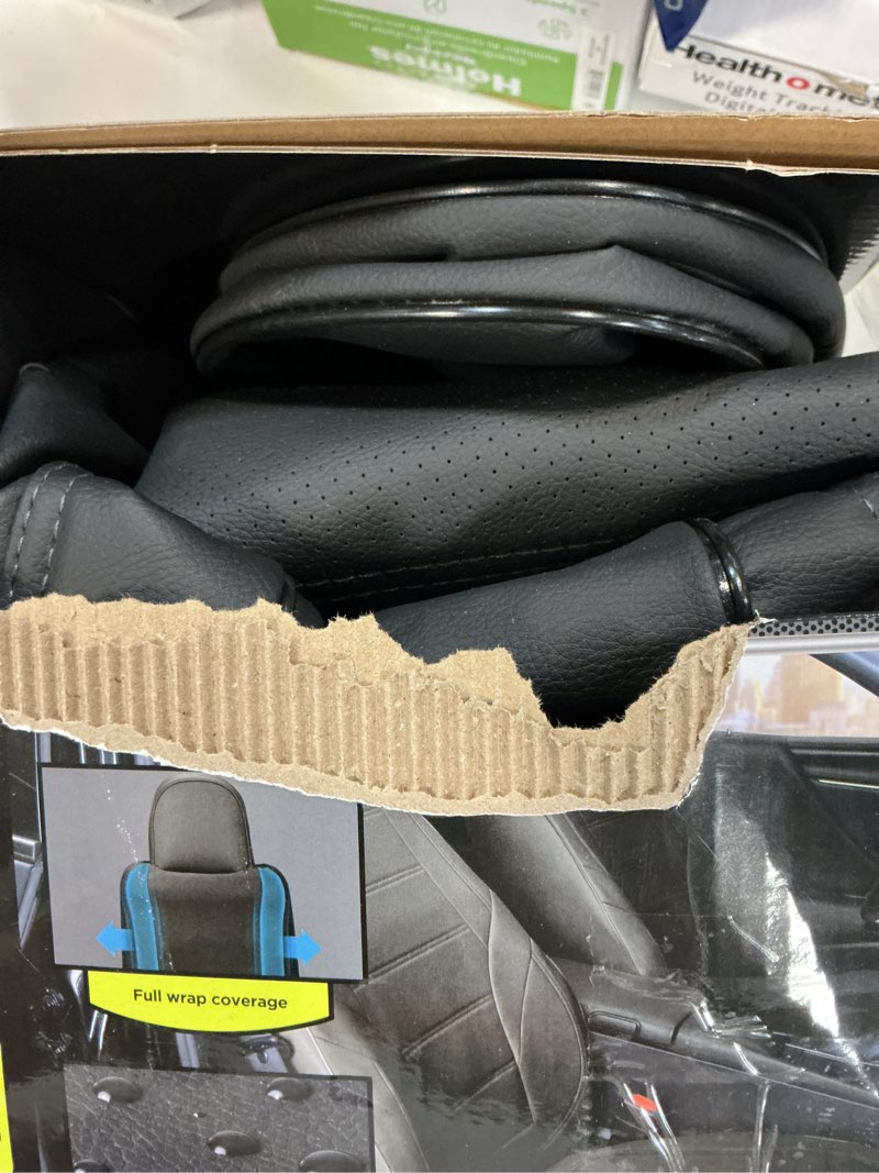 Condition photo showing Good Condition for auto drive full faux leather seat covers - 2 pack - black, universal fit