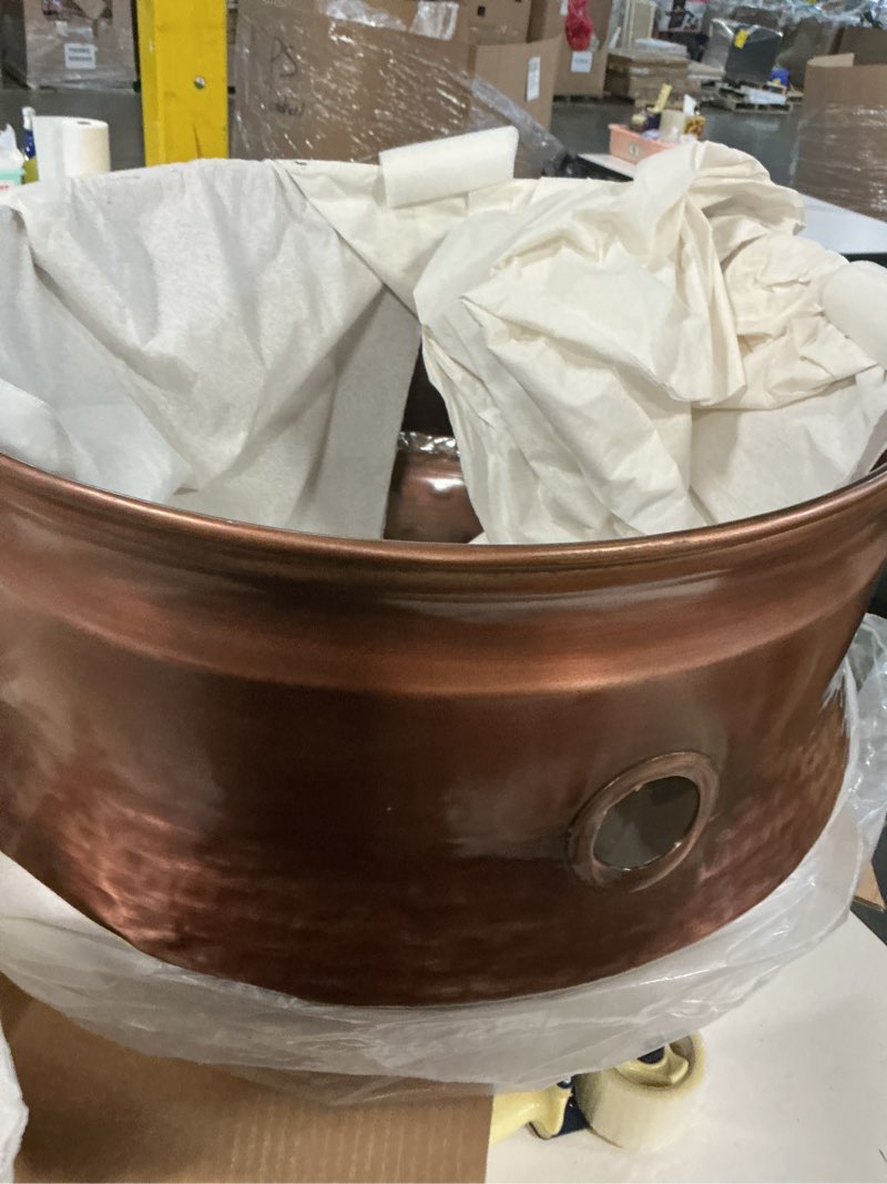 Condition photo showing Good Condition for garden hose pot - brass outdoor pot for garden hose storage | holds and hides large water hose for decorative lawn & garden